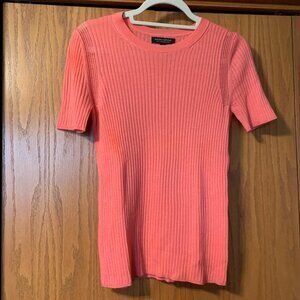 Banana Republic Short Sleeve 100% Orange Sweater